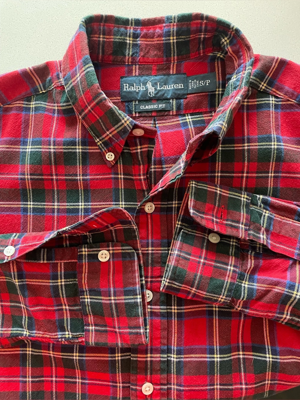 Ralph Lauren - all cotton plaid shirt Size Small